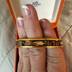 Hermes Enamel Bangle Bracelet Size 65